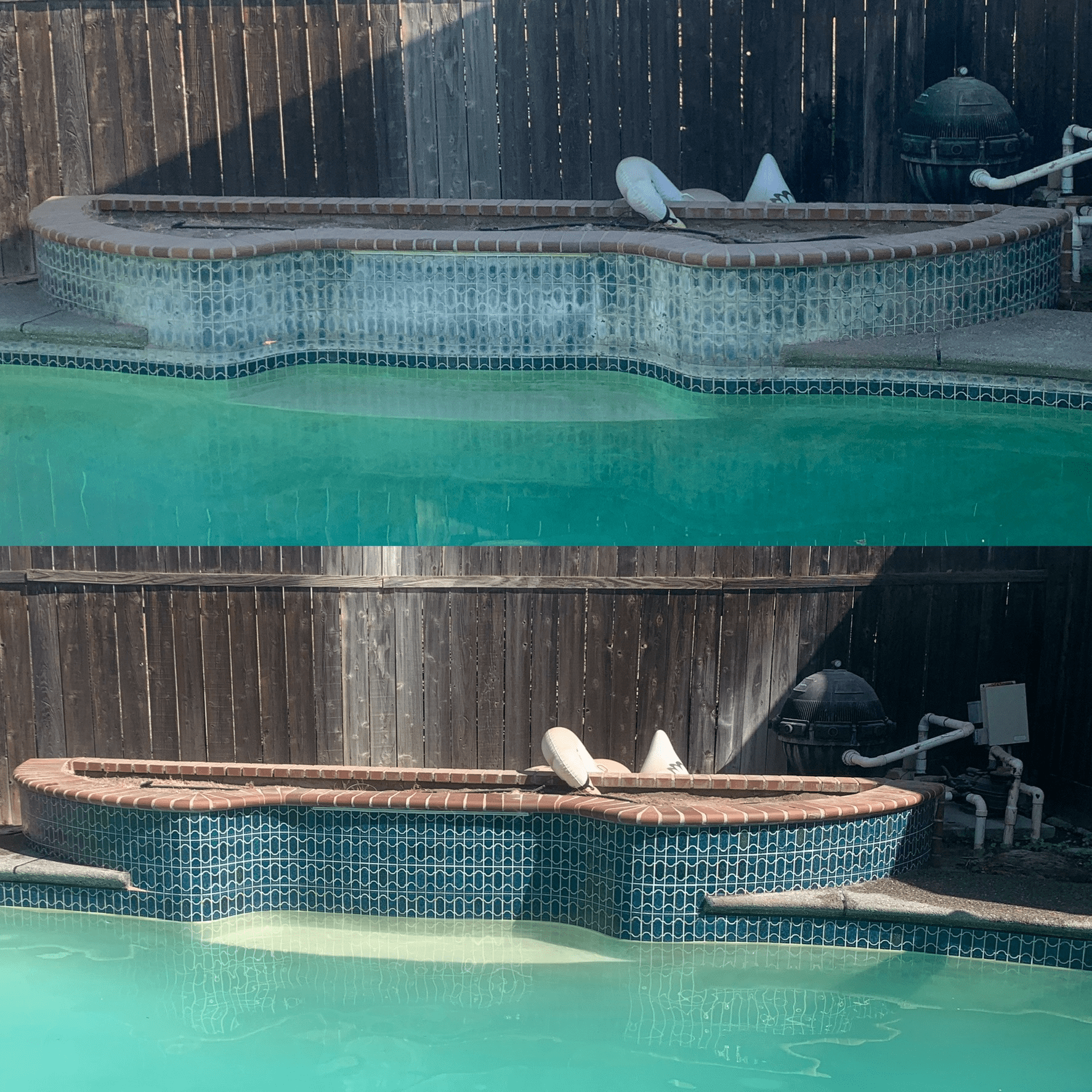Wood Fence Near Pool